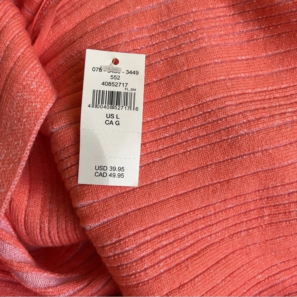 Aerie Peach Striped Off-Shoulder Crop Top - Picture 8 of 11